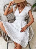Farah Sleeveless V-neck Dress for Women Chic Boutique Style