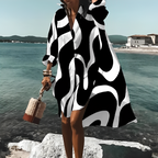 Lana Elevated Knee Length Dress with Unique Print Occasion Wear