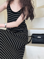 Contrasting Knitted Vest Skirt