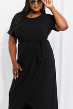 Zenana Full Size Right Here Tulip Hem Dress