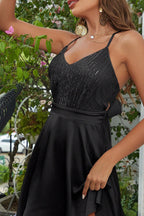 Sequin Backless Cami Party Dress