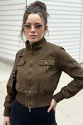 Industrial Ribbed Denim Jacket