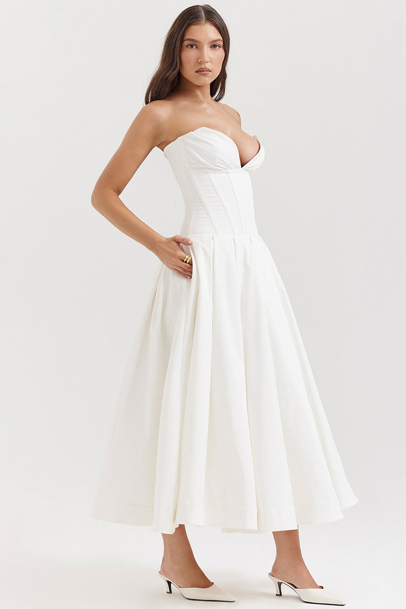 Strapless Corset A-Line Party Dress