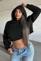 Trendy Cropped Hoodie