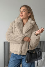 Solid Color Minimalist Fleece Loose Coat