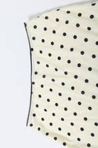 Solid Polka Dot High Waist Bodycon Skirt