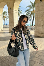 Textured Animal Print Jacket