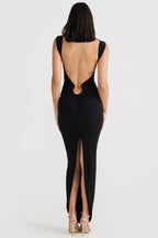 Slit V-Neck Bodycon Dress