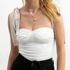 Breezy Days White Tank Top