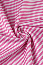 Fold Waist Stripe Knit Straight Pants