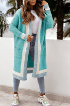 Autumn and winter casual all-match hooded long cardigan sweater jacket