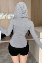 Fitted ZipUp Cropped Hoodie