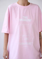 Sunprint Oversized Graphic Tee – Pink Statement Comfort