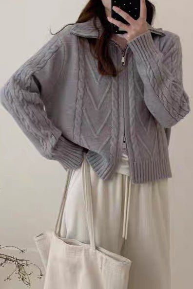 Turtleneck Cable Knit Sweater