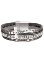 Bohemian Cross Diamond Magnetic Clasp Bracelet
