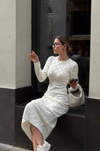 Long Sleeve Slim Fit Maxi Dress