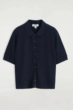 Short Sleeve Polo Cardigan