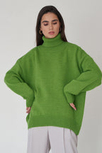 Turtleneck Loose Knit Pullover Sweater