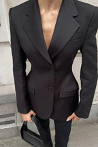Elegant Fitted SingleButton Blazer