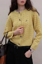 Fine Gauge Merino Cable Cardigan