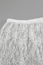 Jacquard Lace High Waist Maxi Skirt