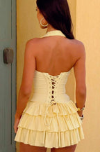 Chic Ruffle Hem Slip Dress