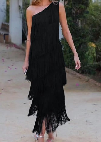 Galatea Chic One Shoulder Dress Elevated Occasion Wear