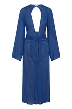 Emily Cotton Linen Blend Free Lace-up Backless Beach Cover-up
