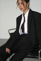 Retro Loose V-Neck Blazer