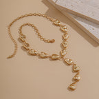 Fashion Irregular Baroque Style Teardrop-shaped Pendant Necklace
