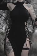 Sleeveless Hollow Gothic Dress