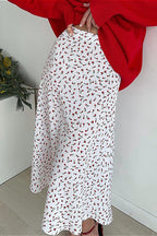 Floral Printed High Waist Fishtail Skirt