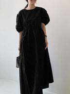 Elida Loose Dress with Puff Sleeves for Women Special Occasion Look
