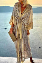 Octavia Statement Dreamy Evenings Retro Court Style Kimono Party Maxi Dress Occasion Edit