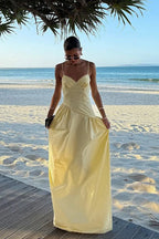 A-Line Strap Dress Slim Fit Maxi Dress