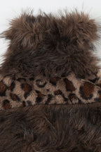 Faux Fur Collar Halter Knit Top