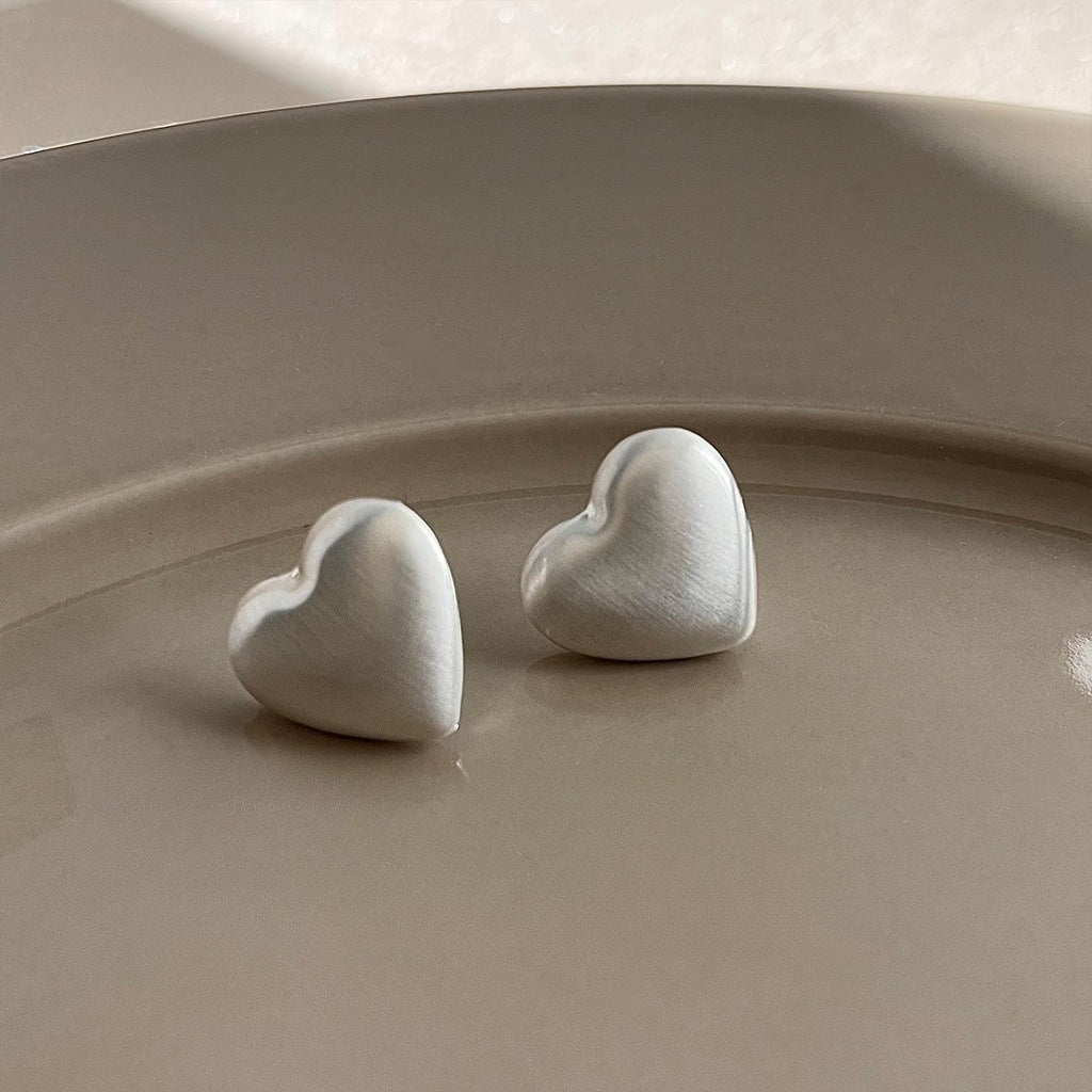 Brushed Matte Geometric Minimalist Stud Earrings