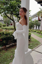 Wrap Style Off-Shoulder Mermaid Birthday Dress