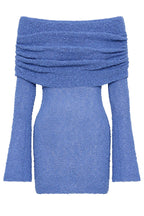 Fashionable and Sexy Off-shoulder Long-sleeved Mini Dress