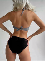 Nylon High Waist Shaping Bikini Two Piece Swim Set
