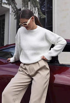 Slouchy Long Sleeve Knit Sweater