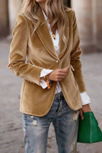 Vintage Velvet Slim-Fit Blazer