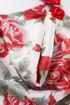 Rose Halter Off-Shoulder Floral Dress