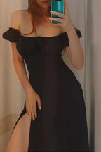 Tie Strap Split Hem Maxi Dress