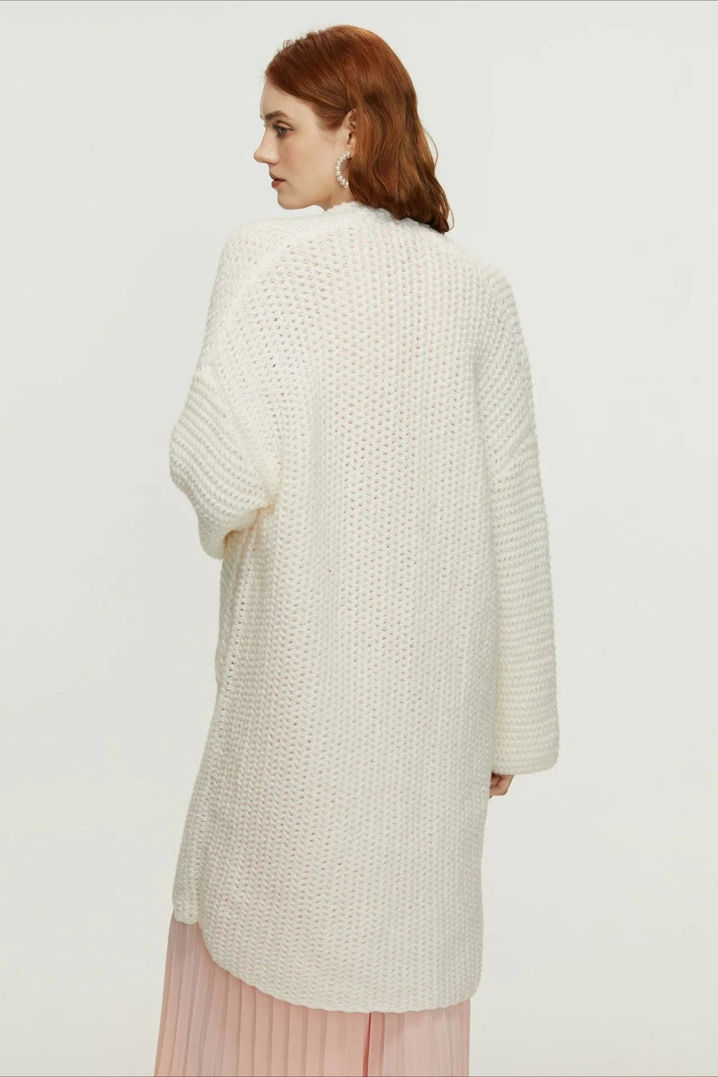 Longline Cable Knit Cardigan