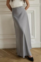High Waist Satin Bodycon Mermaid Maxi Skirt