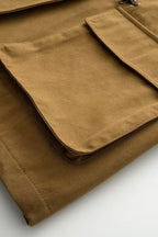Vintage Notch Collar Cargo Jacket