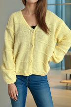 Relaxed V-Neck Cardigan