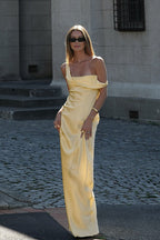 Satin Sleeveless Sexy Maxi Dress