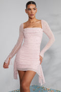 Valeria Elevated Dress with Pearls and Long Sleeves Designer Edit
